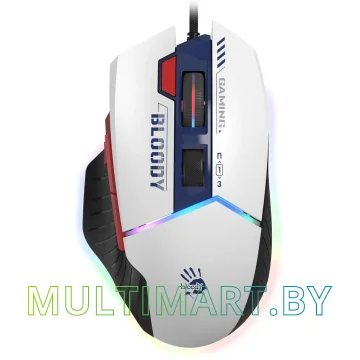 Игровая мышь A4Tech Bloody W95 Max Sports (белый/синий)
